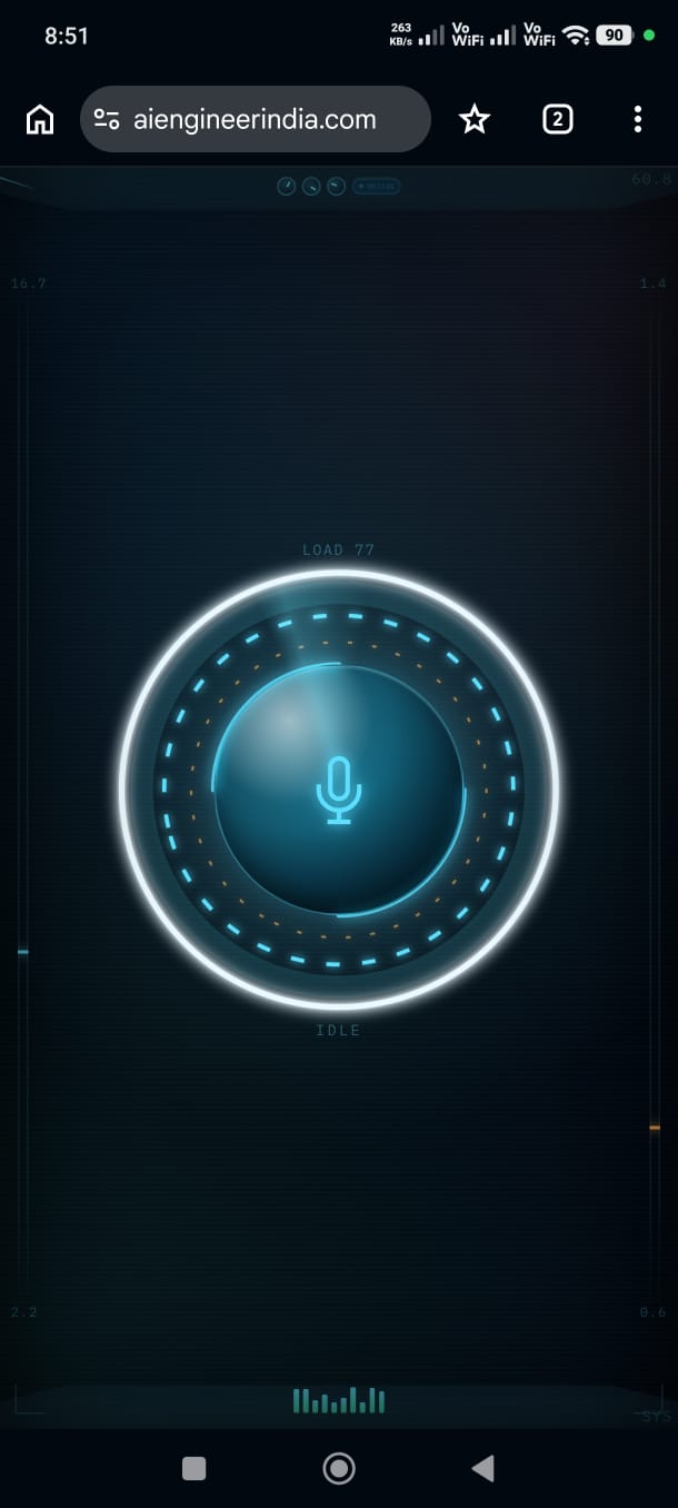 Voice AI agent listening interface — the futuristic resume